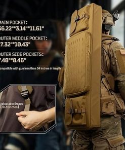 1TG Soft Rifle Case, Gun Bag Backpack Rifle Bag Nylon Gun Case for Rifles and Shotguns with Compartment MOLLE Panela, for Outdoor Hunting Shooting Available Length in 36″ 2