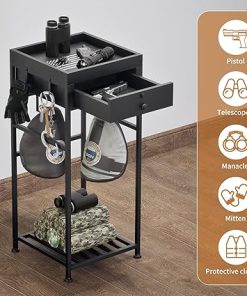 Police Gear Stand, Police Hanger, Tactical Duty Gear Rack with 6 Hooks, Uniform, Duty Belt & Vest Hanger, Law Enforcement Gear Holder Police Gifts with Flag 2