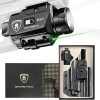 WARRIORLAND MA1 Laser Light Combo Holster Fit for S&W M&P 9 M2.0/M1.0 Compact 4.0” Barrel, 800-lumen LED Gun Flashlight Green Laser Weapon Pistol Light & IWB Holster, Rechargeable| Power Indicator