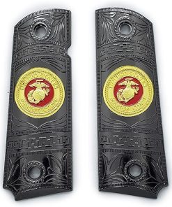 Custom Metal 1911 Full Size Grips Marine Grips