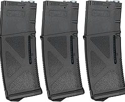 ARCTURUS TACTICAL Airsoft M4 M16 Series Polymer 30/130 Round Transparent Window High Speed Mid-Cap Airsoft Magazine – Pack of Five