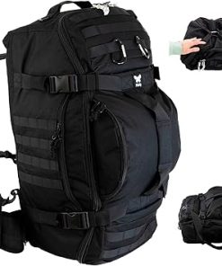 70L Travel Backpack & Duffle Bag & Airplane Cabin Bag (3 func in 1 bag). Full-fledged Hiking Backpack which transforms easily to Travel Duffel Bag. Many Accessories and Unique Features.