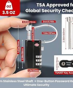 TSA Approved Gun Case Lock – Heavy-Duty, Cut-Resistant & Child-Safe Security Padlock for Firearms, Pistols, Rifle Cases, and Travel Luggage 2