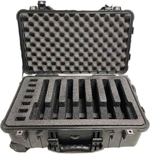 Pelican Case 1510 Range Case Polyethylene Closed Cell Foam Insert for 7 Handguns and Magazines (Foam ONLY)
