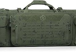 Savior Equipment Urban Warfare Tactical Double Long Gun Bag Case Backpack w/Pistol Handgun Case, Lockable Zipper, Padded Side Carry Strap, Available Length in 36″ 42″ 46″ 51″ 55″
