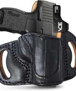 OWB Leather Holsters for Pistols Optic Ready Right Hand. Fits for Sig Sauer P365/P365 XL. Leather Gun Holsters
