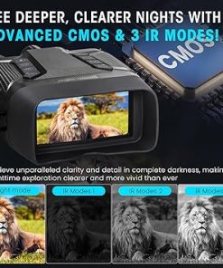 Night Vision Goggles for Adults, 4K Dual Infrared Night Vision Binoculars with 5000mAh Up to 16H of Use with 32GB Card, 3″ Screen, and 8X Digital Zoom External Flashlight for Camping and Adventure 2