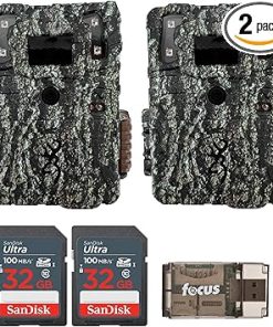 Browning Trail Cameras Command Ops Elite 22 22-Megapixel Trail Camera with Illuma-Smart Technology Bundle with 32GB SDHC UHS-I Memory Card (100MB/s), and High Speed USB Card Reader (2-Pack)