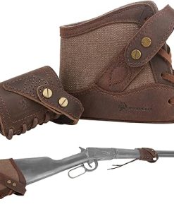 WAYNE’S DOG Canvas Leather Slip-On Recoil Pad for Rifle Shotgun with Sling 2