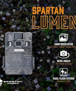 Spartan Camera 2 Pack Lumen Non Cellular Trail Camera HD Video, 24MP Photos, Dual Flash, Full Color Night Vision, 60ft Detection, 75° Wide-Angle, Rugged & Weatherproof 2
