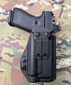Black Kydex IWB Holster Compatible with Glock 19 23 Olight PL-3 Valkyrie 2