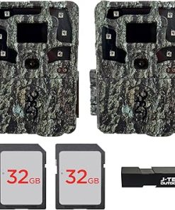 Browning Strike Force Pro X 1080 Trail Game Camera Bundle Includes 32GB Memory Cards and J-TECH Card Reader (24MP) 2 Pack | BTC5PX1080