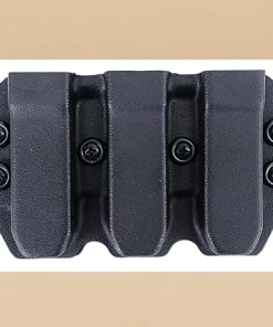 Kydex Duty Style Triple Mag Carrier | Veteran Made in The USA | Premium Mag Holster Pouch with Combat Belt Clip for Double Stack Mags 2