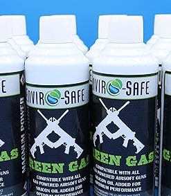 Green Gas for Airsoft BB, Pistol, Hand Gun, Rifle, case of 12 cans, 13.5 fl oz Each (Larger CANS)