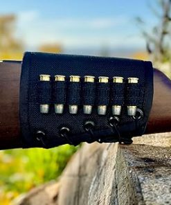DIAMOND D Outdoors – Rifle Buttstock Cartridge Holder – Rifle Butt Cuff 7 Loop – Short Cartridge – .357/.44 Caliber