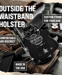We The People Holsters – Orange Topographic Map – Outside Waistband Open Carry – OWB Kydex Holster – Adjustable Ride/Cant/Retention 2