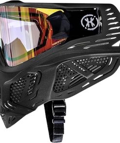 HK Army HSTL Skull Paintball Goggle/Airsoft Mask (Black, Gold) 2