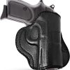 Genuine Leather OWB Holster for Small Guns 1911 3″, Colt 1911 3″, Bersa Thunder 380 – Resistant and Durable Leather Carry Holster – Comfortable Appendix – Maxx Carry Holsters
