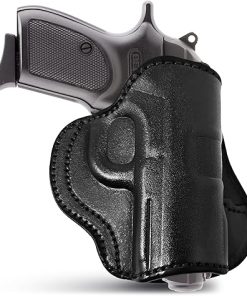 Genuine Leather OWB Holster for Small Guns 1911 3″, Colt 1911 3″, Bersa Thunder 380 – Resistant and Durable Leather Carry Holster – Comfortable Appendix – Maxx Carry Holsters