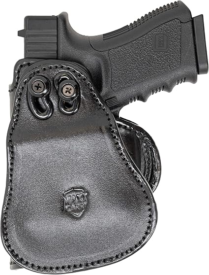 Maxx Carry Compatible with Leather Paddle OWB Gun Holster fits Glock 17, 22, 48 9 mm | Ruger SR9, SR40 |Springfield XDE 4.5 inch | Diamondback FS9 2 Maxx Carry Compatible with Leather Paddle OWB Gun Holster fits Glock 17, 22, 48 9 mm | Ruger SR9, SR40 |Springfield XDE 4.5 inch | Diamondback FS9 - Image 2