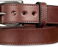 Bullhide Belts Mens Leather Belt, Full Grain Leather Stitched Work, CCW Carry Belt, 1.50″ Wide, USA Made