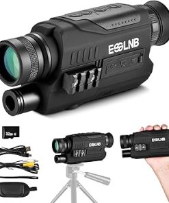ESSLNB Night Vision Monocular, 6×32 Night Vision Infrared Monocular, Portable Digital Night Vision Scopes for Day & Night Camping, Surveillance, 1080P Full HD Photo & Video