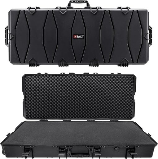 Eylar 48 Inch Intact Series Rolling Hard Rifle Case, Lightweight and Durable Stacker Design with Foam