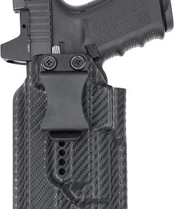 Rounded LUX Weapon Mounted Light IWB Holster – Inside Waistband Concealed Carry, American Made, Concealment Express, Carbon Fiber Black Kydex, Fits: 2