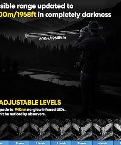 Night Vision Goggles – 4K WiFi Night Vision Binoculars for Adults, Infrared Scope with Camera, App Control，6000mAh Battery and 64GB Card, 8X Digital Zoom for Hunting, Camping, Security, Travel 2