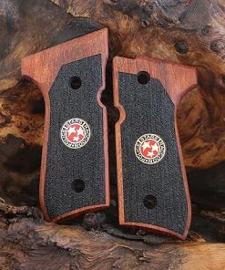 Beretta 92FS, 92, 92F, 92A1, 92FS INOX, 92G, 92D, 96, 96D, 96A1, M9A1 Compatible Samurai Edge Raccoon City Stars Logo Grip (Rosewood) 2