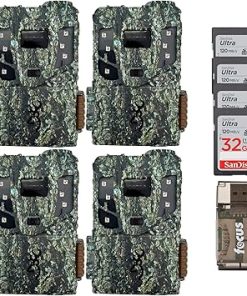 Browning 4PK Pro Scout Max Extreme HD Cellular Trail Camera Bundle with 32GB Memory Card, and Reader (9 Items)