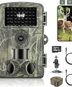 Trail Camera WiFi 4K 60MP, Gamera Camera with Night Vision Motion Activated 120° Wide-Angle, IP66 Waterproof Trail Cam with 2.0” HD Screen, 46pcs No Glow Infrared LEDs for Wildlife Monitoring