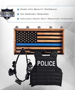 Police Gear Rack – Law Enforcement and Military Wall Rack Organizer – Duty Vest, Uniform & Plate Carrier Hanger – Duty Belt Holder – Tactical Gear Holder 2