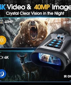 4K Night Vision Goggles Night Vision Binoculars for Adults with 3″ HD Screen, Adjustable Flashlight, 5000mAh Rechargable Battery, 8X Digital Zoom, 1968FT Viewing Range,32GB Card 2
