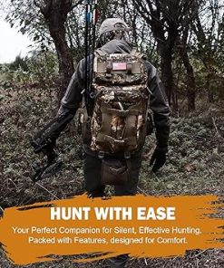 Hunting Backpack, Outdoor Hunting Pack with Rifle Holder, Hunting Backpacks for Men, Hunting Bag with Waterproof Rain Cover 2