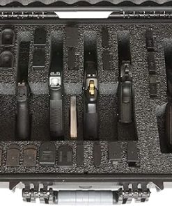 Case Club 6 Pistol and 21 Magazine Pre-Cut Heavy Duty Waterproof Case with Included Silica Gel Canister to Help Prevent Gun Rust (Upgraded Gen-2) 2