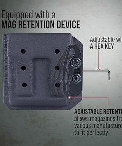 Kydex AR-15 / M4 / M16 5.56mm Rifle Double Mag Pouch | Veteran Made in The USA | Premium Mag Holster with Belt Clip Attachement 2