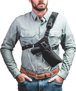 DIAMOND D OUTDOORS – Denali Light Chest Holster for SEMI-AUTO Pistols w/Tactical Light/Laser – up to 6”