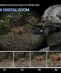 4K Night Vision Goggles for Adults – Helmet Mounted Night Vision Monocular with 4 Color Modes 8X Magnification,32G HD Recording & Playback for Camping Surveillance (AR1) 2