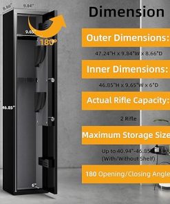 Rifle Safe, 3 Gun Safe for Rifles and Pistols Gun Cabinet Gun Locker Gun Cabinets for Rifles and Shotguns with 180-Degree Full Access Door (All-in-one 3 Gun Safe-Digital) 2