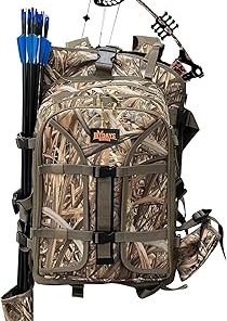 MYDAYS Hunting Backpack, Gear for Turkey Season, Compound Bow Pack， Durable Large Capacity Hunting Day Pack for Outdoor Rifle Bow Gun