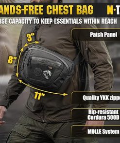 M-Tac Elite Sphaera Large Bag Gen 2 -Tactical Shoulder Bag – Conceal Carry Chest Sling Pack CCW Bag 2