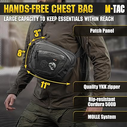 M-Tac Elite Sphaera Large Bag Gen 2 -Tactical Shoulder Bag – Conceal Carry Chest Sling Pack CCW Bag 2 M-Tac Elite Sphaera Large Bag Gen 2 -Tactical Shoulder Bag - Conceal Carry Chest Sling Pack CCW Bag - Image 2