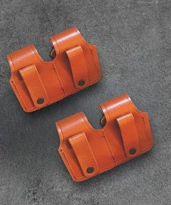 *KINGDOM HOLSTER* K2003 Two Leather Double Speedloader Pouches with Belt Loop for 357 Magnum Smith&Wesson Handmade! 2