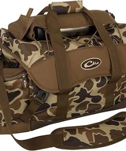 Drake Waterfowl Men’s Blind Hunting Camo Duffle Range Gear Bag with Adjustable Shoulder Strap