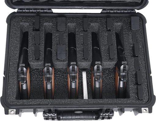 Case Club 5 Pistol and 20 Magazine Pre-Cut Heavy Duty Waterproof Case with Included Silica Gel Canister to Help Prevent Gun Rust (Upgraded Gen-3) - Image 2