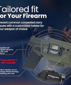 IWB Kydex Holster Compatible with Springfield Hellcat Pro with TLR-7 Sub – Optic Ready, Adjustable Cant & Retention – Inside Waistband Concealed Carry – USA 2