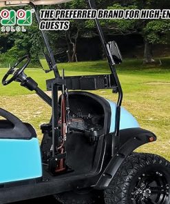 10L0L Universal Golf Cart Gun Holder 50 Degree Rotatable Compatible with Golf Cart Club Car EZGO UTV ATV Stand Up Gun Rack Gun Mount 2