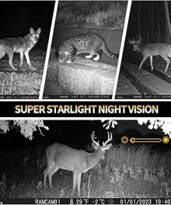 WOSPORTS Trail Camera 30MP 2K, Game Camera with Night Vision Waterproof, Fast Trigger Motion Activated, 80ft 120° Wide Angle Detection Camera for Outdoor Wildlife Monitoring 2