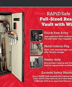 Hornady Rapid Safe Ready Vault with WiFi – Safely Keep Tabs on Your Safe with Your Smartphone – RFID Technology for Touch Free Access & Heavy-Duty Steel Housing to Protect Valuables, 98195WIFI 2